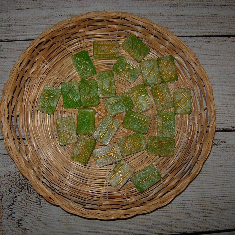 Viking Futhark Runes Stone Set - Picture 2 of 3